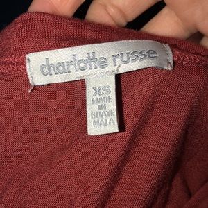 Burnt orange vneck bodysuit